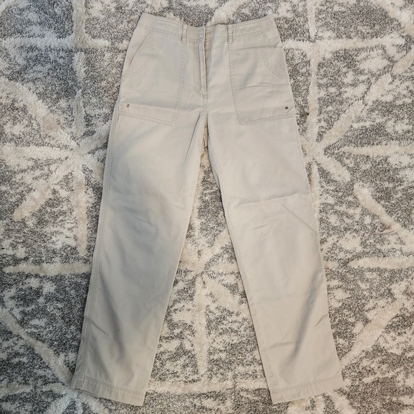 Lauren Ralph Lauren Kakhi Chino Pants Work Neutral Career Tan Women's 2P Petite - Picture 1 of 6